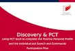 Discovery & PCT Using PCT tools to complete the Positive Personal Profile and the Individual Job Search and Community Participation Plan