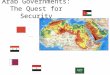 Arab Governments: The Quest for Security. Lecturer—Lieutenant Colonel Mike Meyer Undergrad. Degree —Latin American History Masters—Nat. Sec. Affairs (Mid-East)