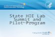 State HIE Lab Summit and Pilot Program May 30, 2012