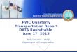 PWC Quarterly Transportation Report DATA Roundtable June 17, 2015 Rick Canizales – Chief Department of Transportation