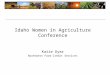 Idaho Women in Agriculture Conference Katie Dyer Northwest Farm Credit Services