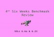 4 th Six Weeks Benchmark Review SOLs 6.6a & 6.23