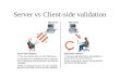 Server vs Client-side validation. JavaScript JavaScript is an object-based language. JavaScript is based on manipulating objects by modifying an object’s