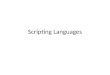 Scripting Languages. Client Side Scripting Languages Server side Scripting Languages