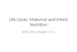 Life Cycle: Maternal and Infant Nutrition BIOL 103, Chapter 12-1