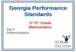 Georgia Performance Standards Day 5: Differentiation 3 rd -5 th Grade Mathematics