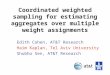 Coordinated weighted sampling for estimating aggregates over multiple weight assignments Edith Cohen, AT&T Research Haim Kaplan, Tel Aviv University Shubho