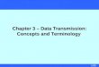 1/45 Chapter 3 – Data Transmission: Concepts and Terminology