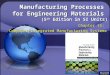 © 2008 Pearson Education South Asia Pte Ltd Chapter 15: Computer-Integrated Manufacturing Systems Manufacturing Processes for Engineering Materials Manufacturing