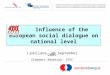 Influence of the European social dialogue on national level Ljubljana, 28 September 2009 Slawomir Adamczyk, ETUC