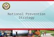 National Prevention Strategy 1. National Prevention Council Bureau of Indian AffairsDepartment of Labor Corporation for National and Community Service