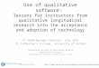 Http:// Use of qualitative software: lessons for instructors from qualitative longitudinal research