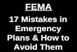 FEMA 17 Mistakes in Emergency Plans & How to Avoid Them