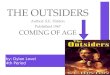 By: Dylan Lovel 4th Period THE OUTSIDERS Author: S.E. Hinton Published 1967 COMING OF AGE
