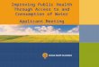 Improving Public Health Through Access to and Consumption of Water Applicant Meeting