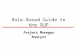 Role-Based Guide to the RUP Project Manager Analyst