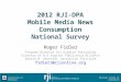 2012 RJI-DPA Mobile Media News Consumption National Survey Roger Fidler Program Director for Digital Publishing Director of RJI Digital Publishing Alliance