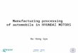 HYUNDAI MOTOS September 10, 2015 1 Manufacturing processing of automobile in HYUNDAI MOTORS Ha Hong Gyu