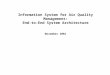 Information System for Air Quality Management: End-to-End System Architecture November 2001