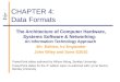 CHAPTER 4: Data Formats The Architecture of Computer Hardware, Systems Software & Networking: An Information Technology Approach 4th Edition, Irv Englander
