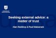 Seeking external advice: a matter of trust Alan Reddrop & Paul Mabarrack