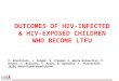 OUTCOMES OF HIV-INFECTED & HIV-EXPOSED CHILDREN WHO BECOME LTFU P. Braitstein, J. Songok, R. Vreeman, K. Wools-Kaloustian, P. Koskei, L. Walusuna, S. Ayaya,