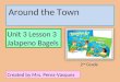 Around the Town Unit 3 Lesson 3 Jalapeno Bagels Created by Mrs. Perez-Vasquez 2 nd Grade