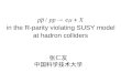 In the R-parity violating SUSY model at hadron colliders 张仁友 中国科学技术大学