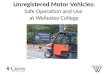 Unregistered Motor Vehicles: Safe Operation and Use at Wellesley College