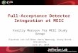 Full-Acceptance Detector Integration at MEIC Vasiliy Morozov for MEIC Study Group Electron Ion Collider Users Meeting, Stony Brook University June 27,