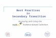 Best Practices in Secondary Transition Accessing and Using the xxxxxxxxxxEvidence-based Collection