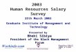 2003 Human Resources Salary Survey 25th March 2003 Graduate Institute of Management and Technology Presented by Bheki Sibiya President of the Black Management