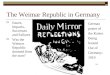 The Weimar Republic in Germany ï¯ Issues, Impacts, Successes and Failures ï¯ Was the Weimar Republic doomed from the start? German poster of the Kaiser Being