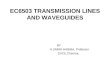 EC6503 TRANSMISSION LINES AND WAVEGUIDES BY H.UMMA HABIBA, Professor SVCE,Chennai