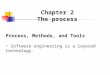 Chapter 2 The process Process, Methods, and Tools Software engineering is a layered technology