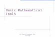 JDS Special program: Pre-training1 Basic Mathematical Tools