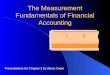 The Measurement Fundamentals of Financial Accounting Presentations for Chapter 3 by Glenn Owen