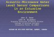 Acoustic-Microwave Water Level Sensor Comparisons in an Estuarine Environment John D. Boon John M. Brubaker Virginia Institute of Marine Science College