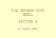 THE NETWORK DATA MODEL SECTION 8 An early DBMS. Background Networks are a natural way of representing relationships among objects The network data model