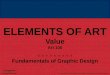 ELEMENTS OF ART Value Art 100......... Fundamentals of Graphic Design