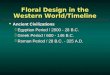 Floral Design in the Western World/Timeline  Ancient Civilizations ÖEgyptian Period / 2800 - 28 B.C. ÖGreek Period / 600 - 146 B.C. ÖRoman Period / 28
