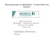The Journey to Wisdom: From Pain to Peace Kathleen Brehony, Ph.D. Sponsored by: AWHONN – Oklahoma Section April 21-22, 2005 Tulsa, OK