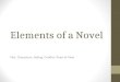 Elements of a Novel Plot, Characters, Setting, Conflict, Point of View