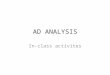 AD ANALYSIS In-class activites. Read this article:   literacy/visual-literacy/ad-analysis