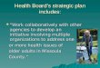 Health Board’s strategic plan includes:  “Work collaboratively with other agencies to develop an initiative involving multiple organizations to address