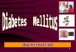 1 IRAJ HEYDARI MD. 2 What is diabetes?  Diabetes mellitus (DM) is a chronic condition that is characterised by raised blood glucose levels (Hyperglycemia)