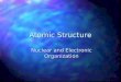 Atomic Structure Nuclear and Electronic Organization