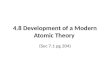4.8 Development of a Modern Atomic Theory (Sec 7.1 pg 204)