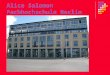 Alice Salomon Fachhochschule Berlin. ASFH – Berlin Oldest Biggest