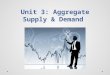 Unit 3: Aggregate Supply & Demand. Consumption Function Development John Maynard Keynes originated idea Measures economic performance of an economy Focuses